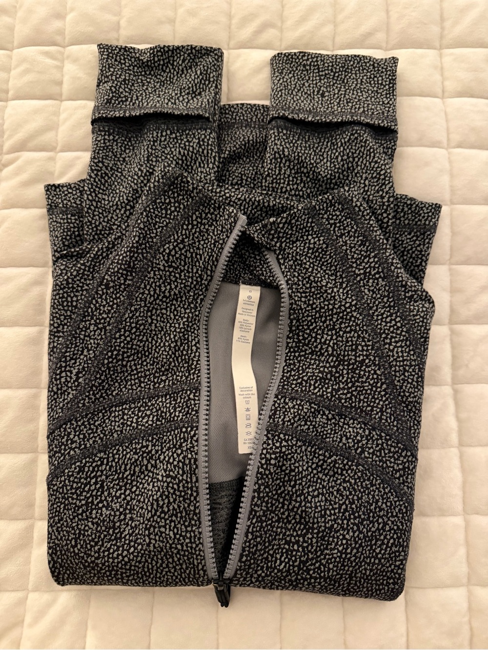 lululemon athletica women’s Gray Black Speckle Zip-Up